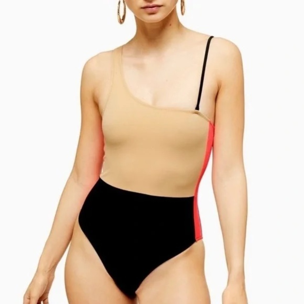 Topshop Colorblock One Piece
